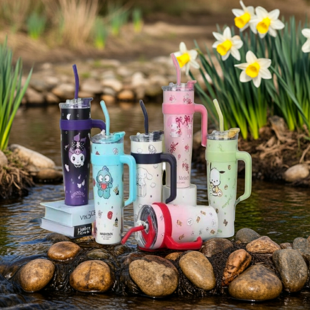 1200ml Stainless Steel Anime Insulated Tumbler
