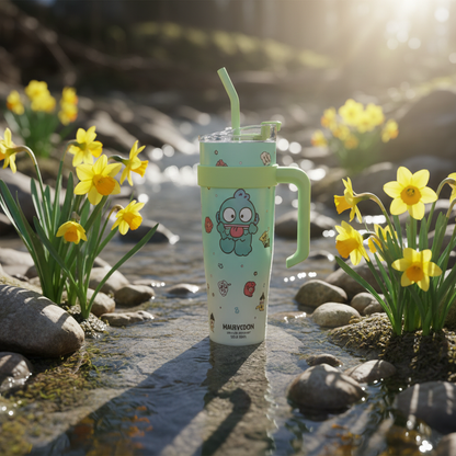 1200ml Stainless Steel Anime Insulated Tumbler