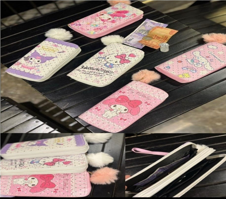 Cute Sanrio Hello Kitty My Melody Plush Pencil Case Wallets