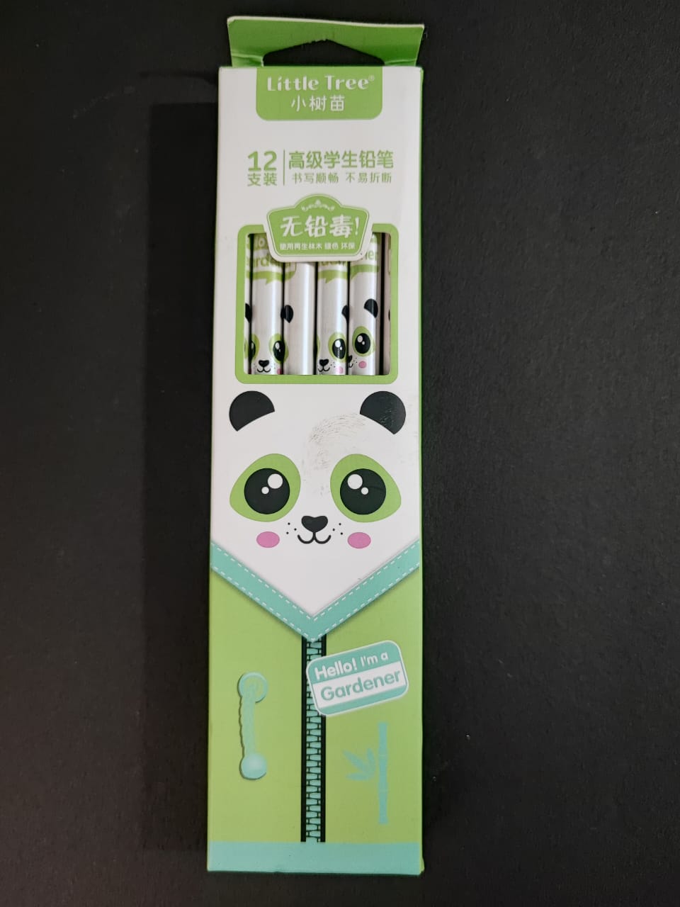 Cute Panda Cartoon Student Pencils 12 Pack Writing Drawing Gift