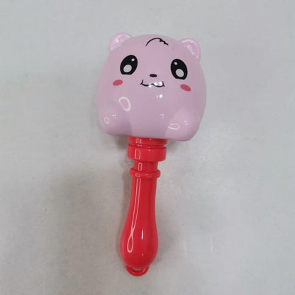 Cute Pink Red Bear Baby Rattle Infant Teether Toy