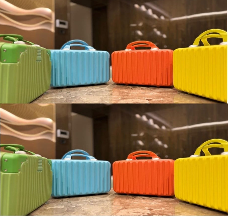 Vibrant Hardshell Mini Suitcase Storage Boxes