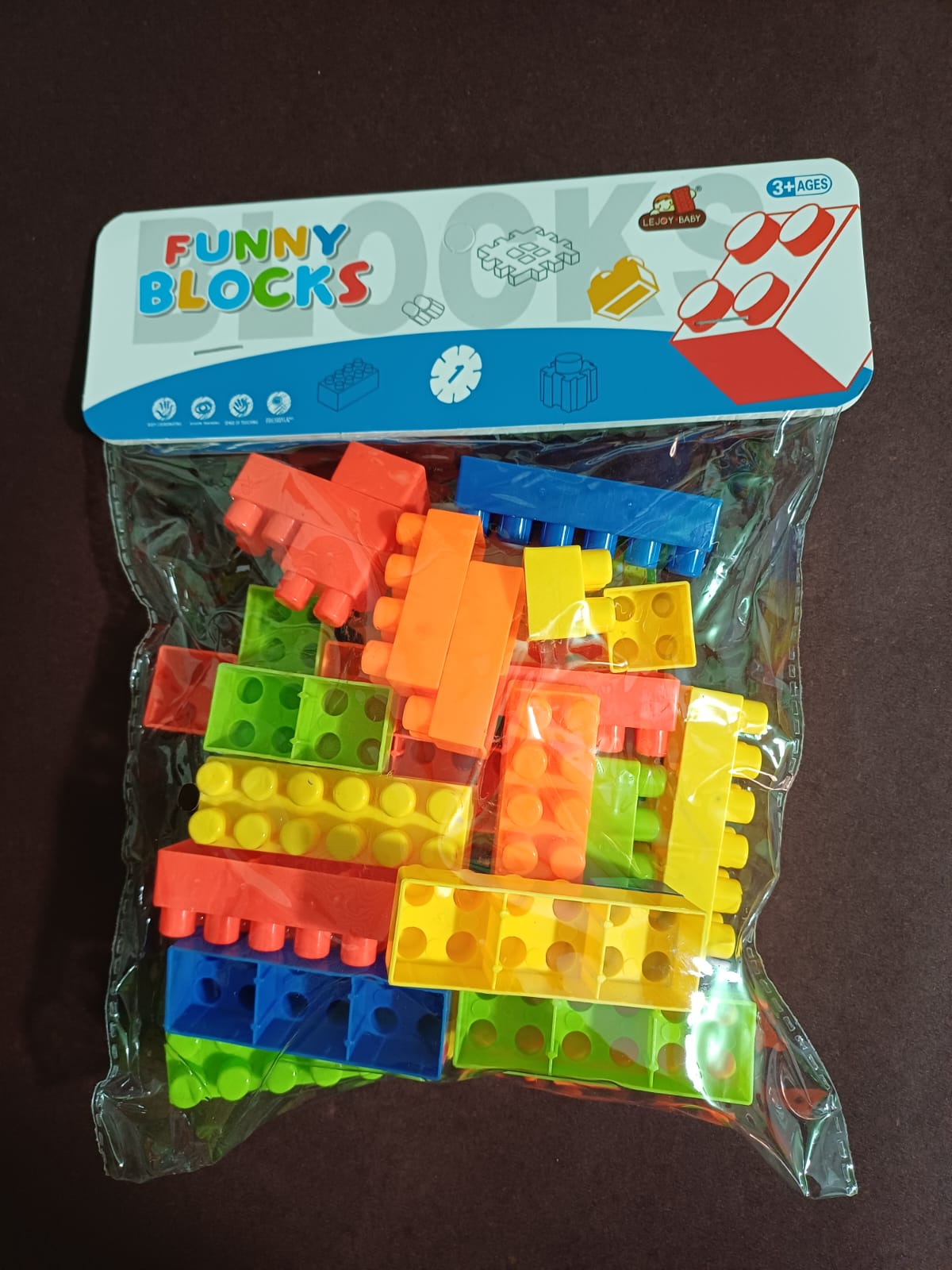 Funny Blocks Multi-Color Building Set – Educational DIY Construction Bricks for Toddlers & Kids (Ages 3+)