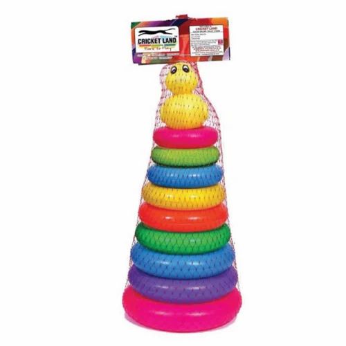 Multicolor Plastic Stacking Ring Tower For Kids Fun Learning
