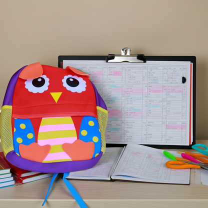 Kids Owl Backpack Cute Neoprene Toddler School Bag for Boys & Girls