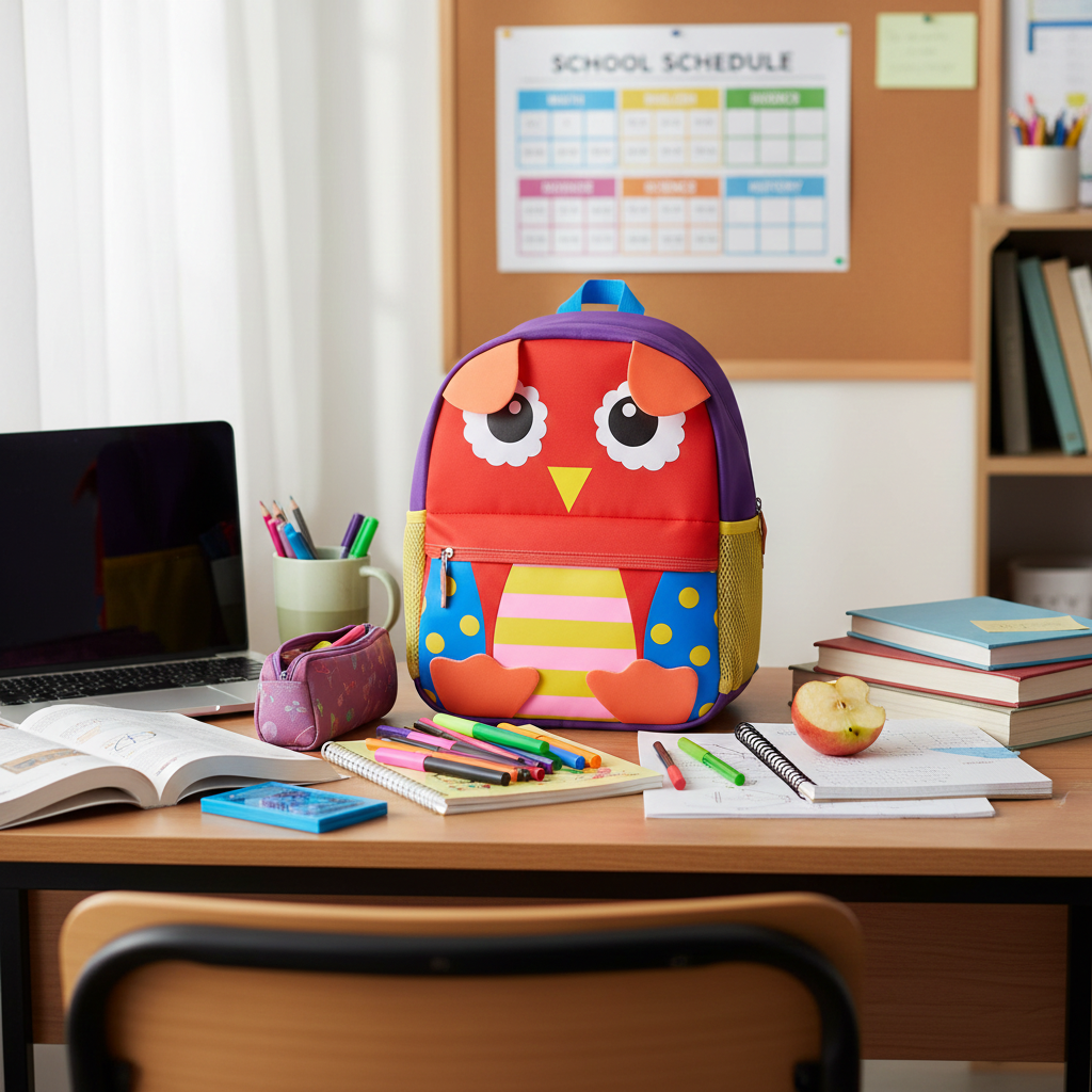 Kids Owl Backpack Cute Neoprene Toddler School Bag for Boys & Girls