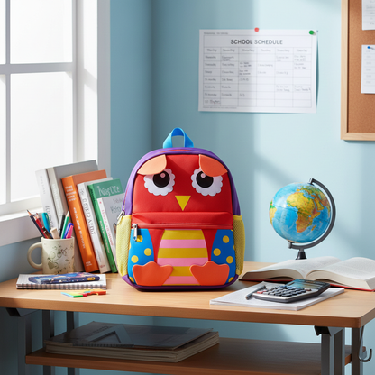 Kids Owl Backpack Cute Neoprene Toddler School Bag for Boys & Girls