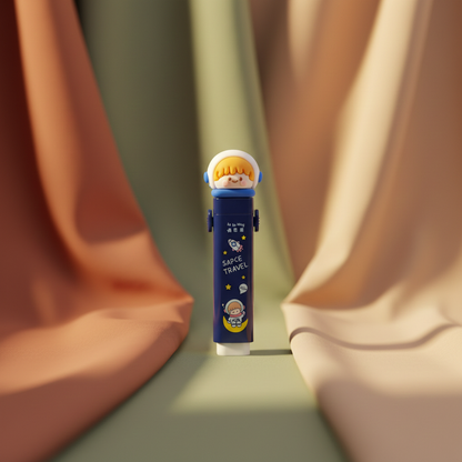 Cartoon-themed push-pull retractable erasers
