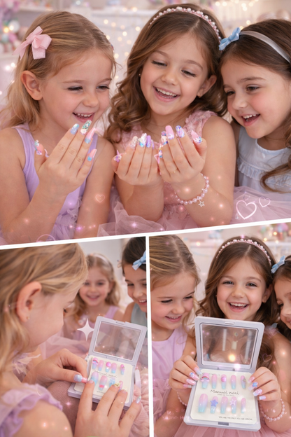 Pink Sparkle French Tip Press-On Nails