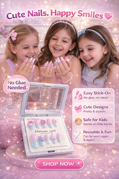 Pink Sparkle French Tip Press-On Nails