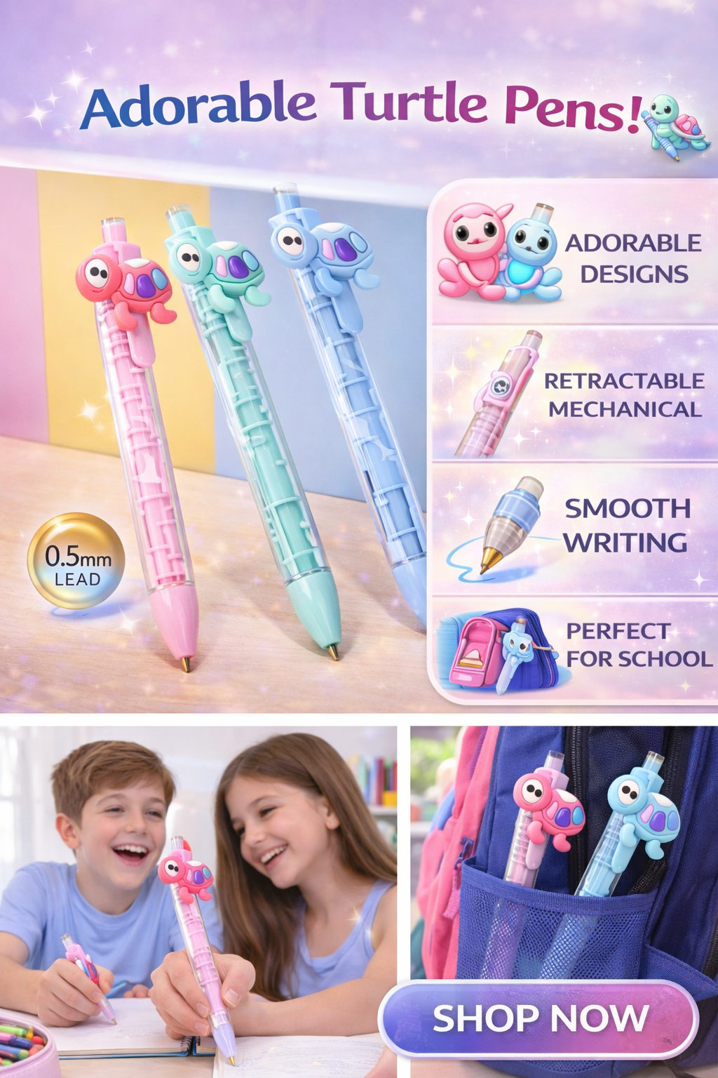 Cartoon-themed ballpoint pens
