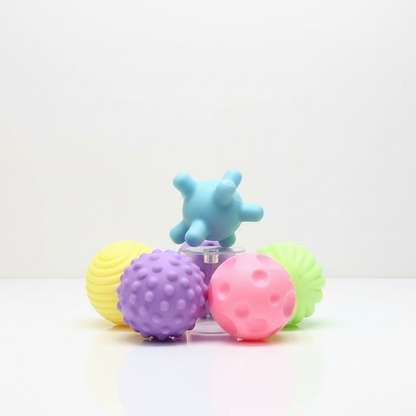 Colorful Baby Sensory Balls and Teether Set 6-Piece Soft