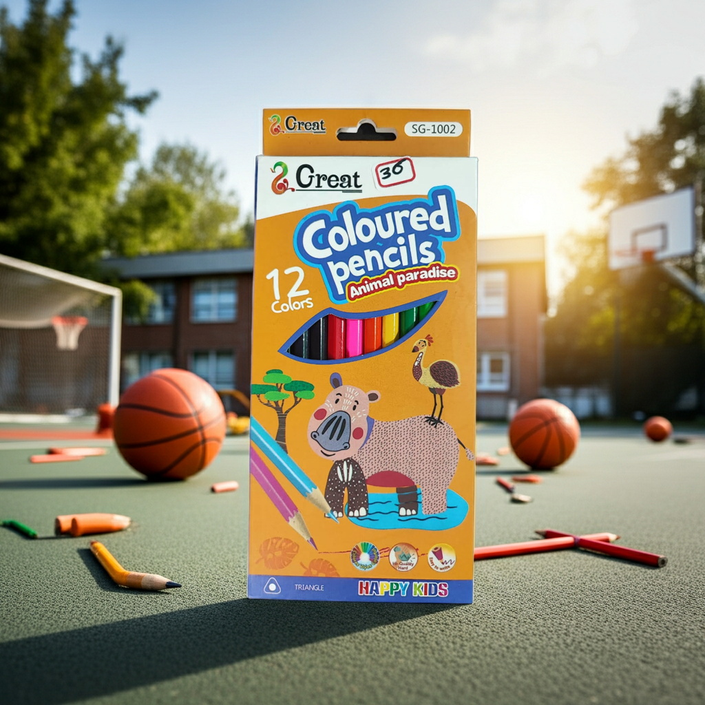 Coloured pencils stationery  set