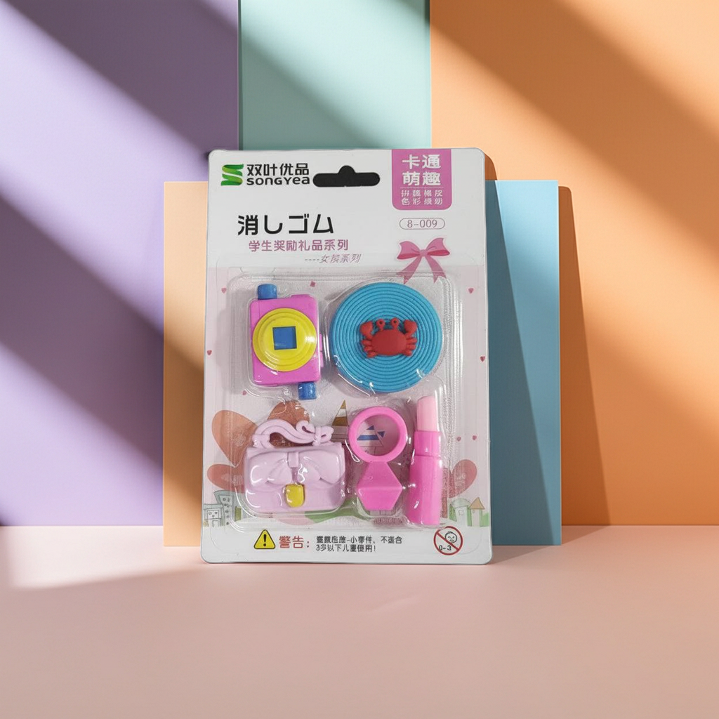 Fashion Accessories Design Eraser Set