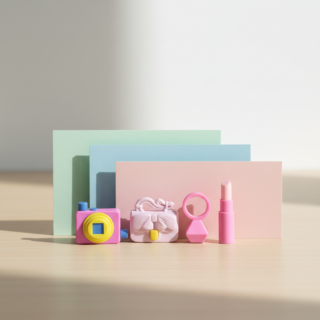 Fashion Accessories Design Eraser Set