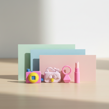 Fashion Accessories Design Eraser Set