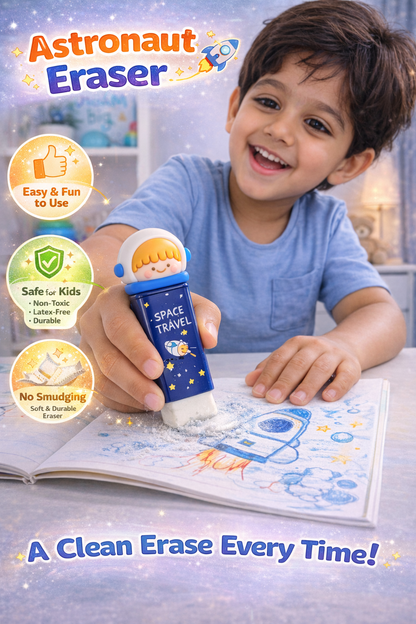 Cartoon-themed push-pull retractable erasers