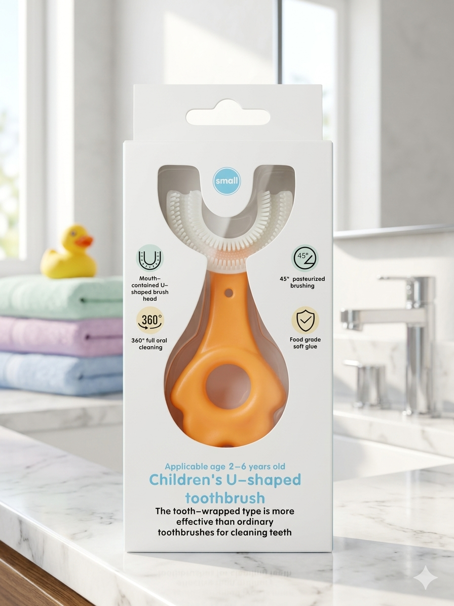 Kids' U-Shaped 360° Silicone Toothbrush