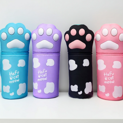 Hafu Cat Paw Silicone Telescopic Pencil Case Holder Bag Stationery