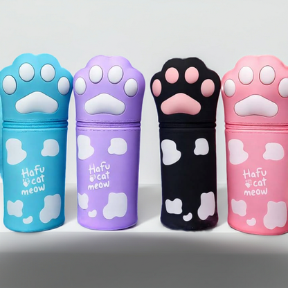 Hafu Cat Paw Silicone Telescopic Pencil Case Holder Bag Stationery