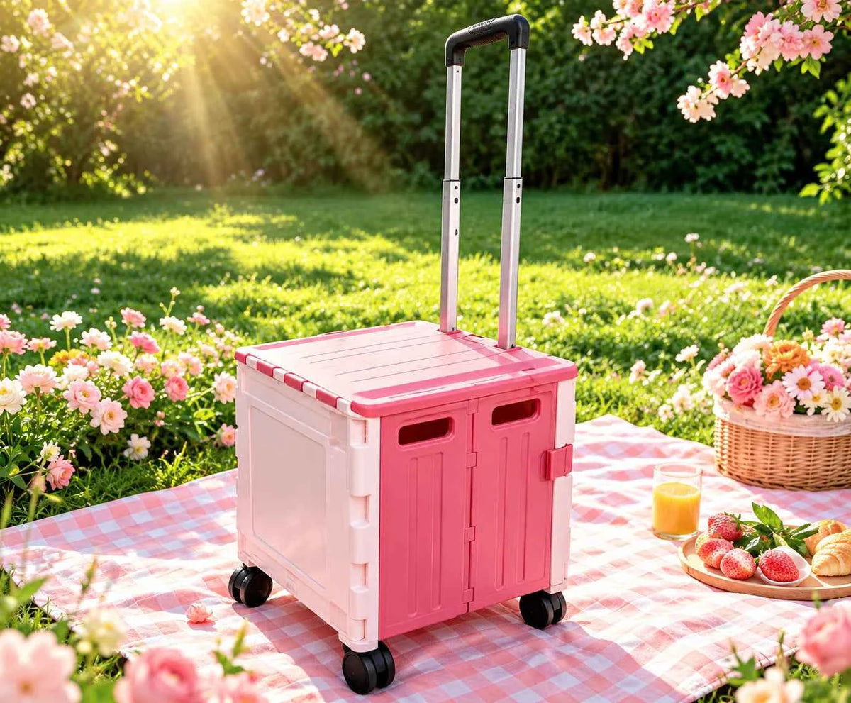 Red-Pink Trolley Cart