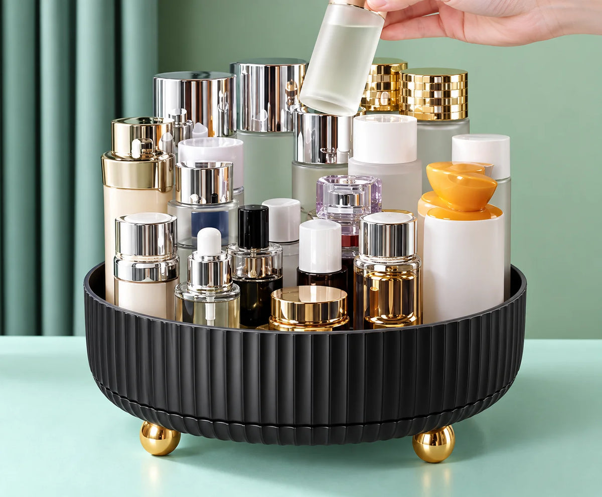 Small Round Rotating Tray – Black