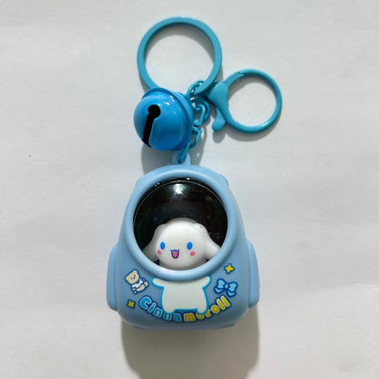 Luminous Capybara Space Capsule Keychain - Glow-in-the-Dark Cartoon Capibala Keyring for Backpacks & Gifts