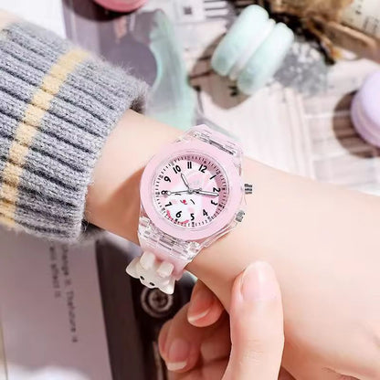 Cute Cartoon Kids LED Wrist Watch – Soft Silicone Strap
