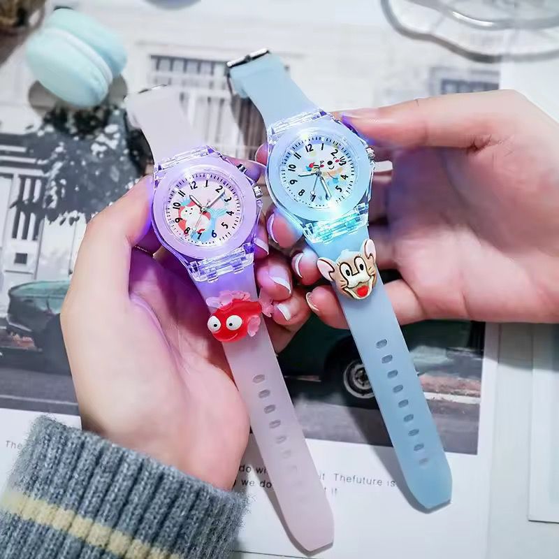 Cute Cartoon Kids LED Wrist Watch – Soft Silicone Strap