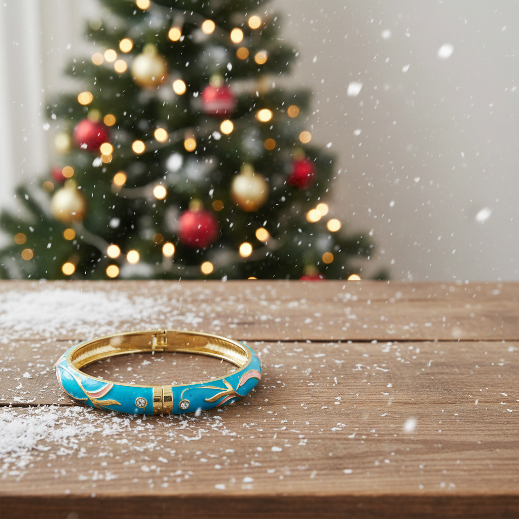 Bright Blue Pink Enamel Bangle Hinge Bracelet