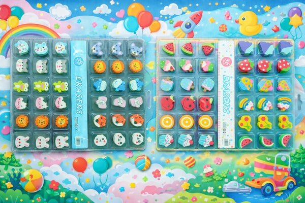 Mini Animal and Fruit Erasers
