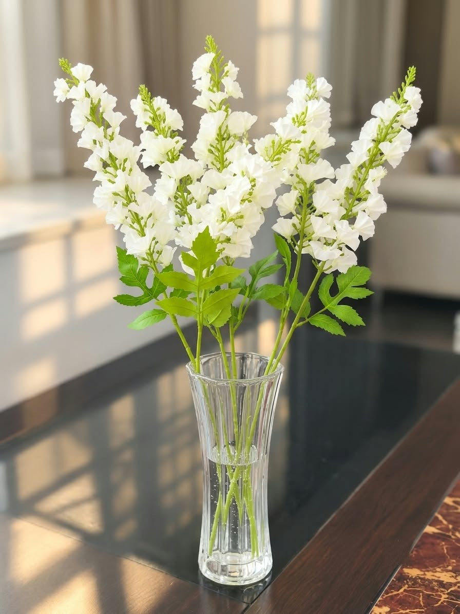 Artificial White Blossom Flower Stem for Vase