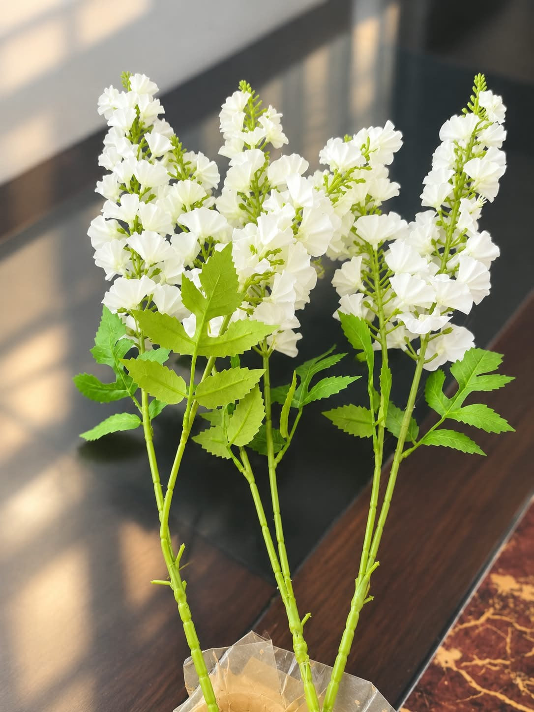 Artificial White Blossom Flower Stem for Vase