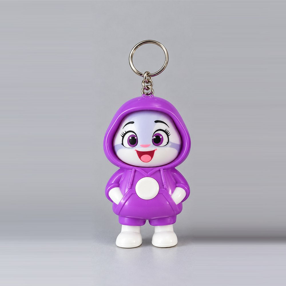 Cute Hoodie Character Keychain - Kawaii Cartoon Figure Keyring for Bags, Keys & Gifts