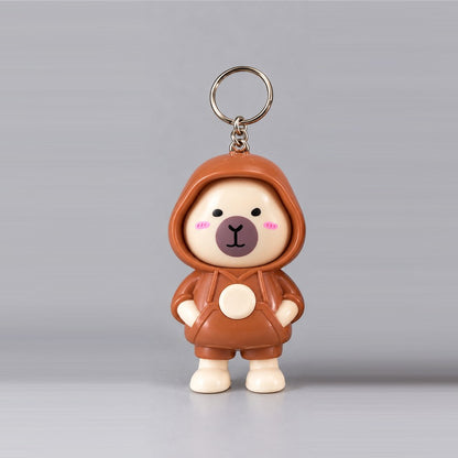 Cute Hoodie Character Keychain - Kawaii Cartoon Figure Keyring for Bags, Keys & Gifts