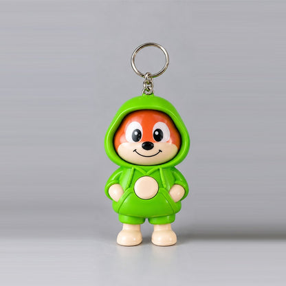 Cute Hoodie Character Keychain - Kawaii Cartoon Figure Keyring for Bags, Keys & Gifts