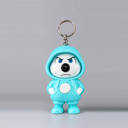 Cute Hoodie Character Keychain - Kawaii Cartoon Figure Keyring for Bags, Keys & Gifts