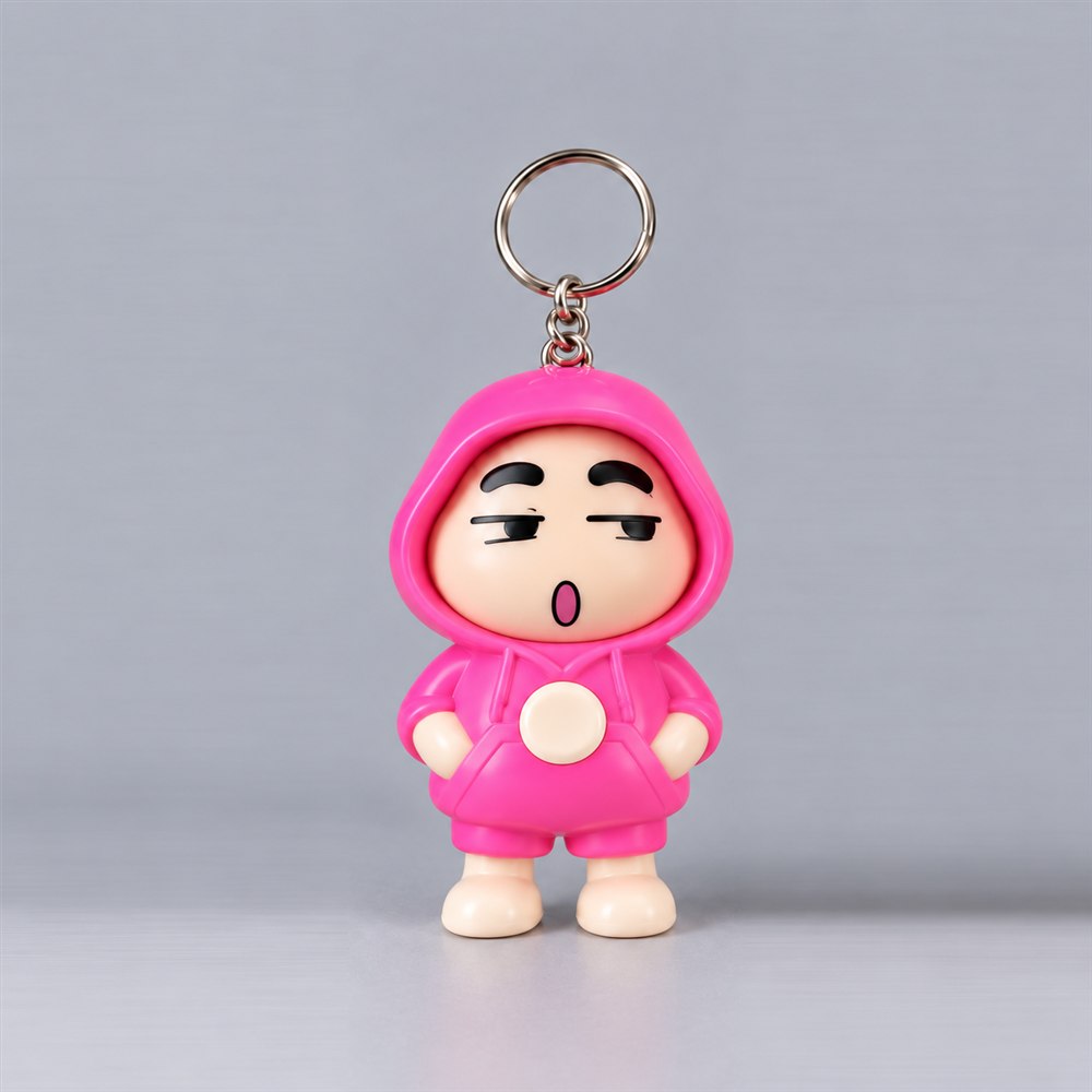 Cute Hoodie Character Keychain - Kawaii Cartoon Figure Keyring for Bags, Keys & Gifts