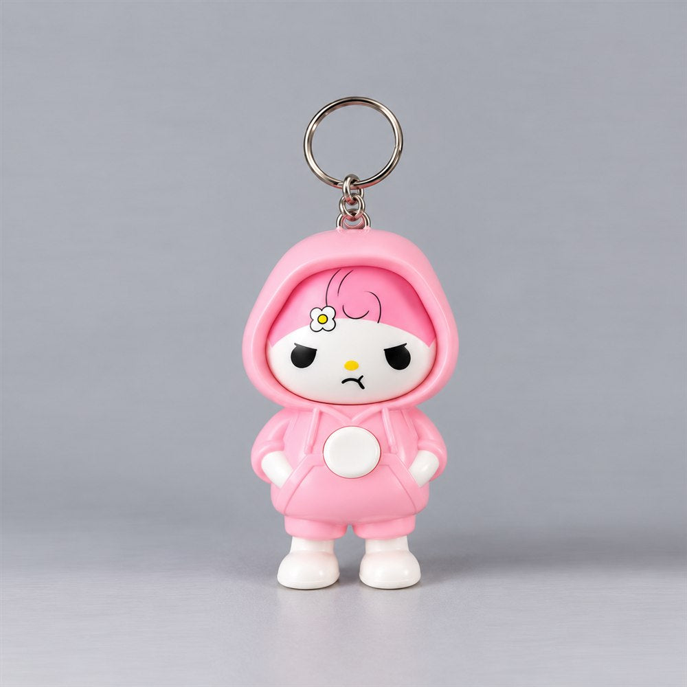 Cute Hoodie Character Keychain - Kawaii Cartoon Figure Keyring for Bags, Keys & Gifts
