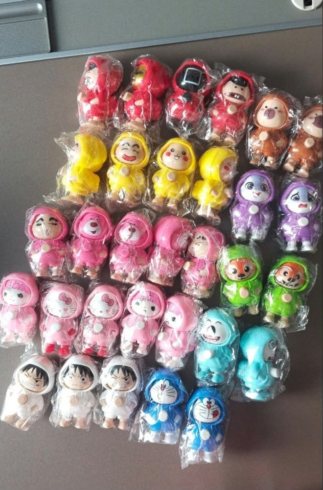 Cute Hoodie Character Keychain - Kawaii Cartoon Figure Keyring for Bags, Keys & Gifts