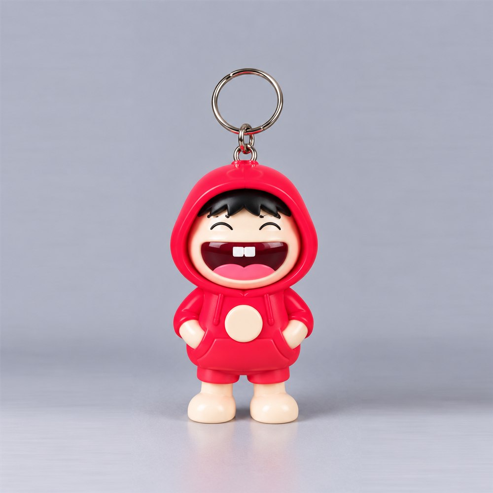 Cute Hoodie Character Keychain - Kawaii Cartoon Figure Keyring for Bags, Keys & Gifts