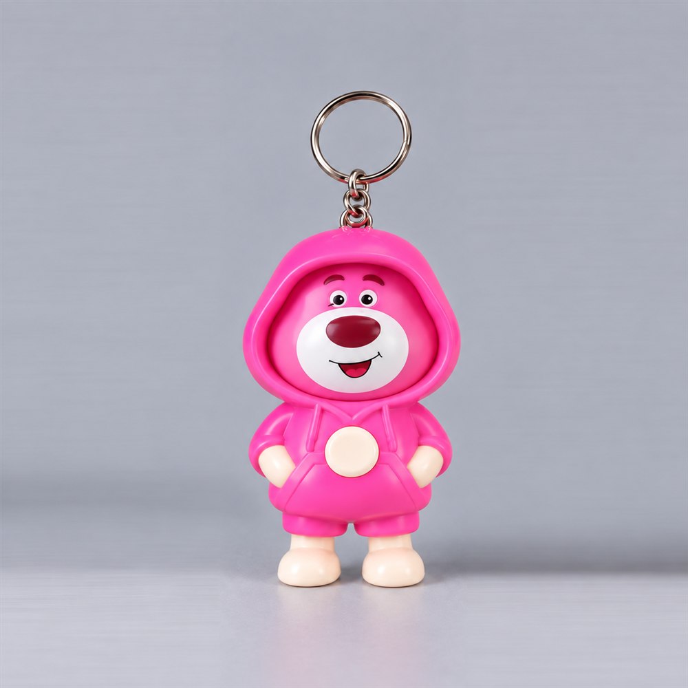Cute Hoodie Character Keychain - Kawaii Cartoon Figure Keyring for Bags, Keys & Gifts