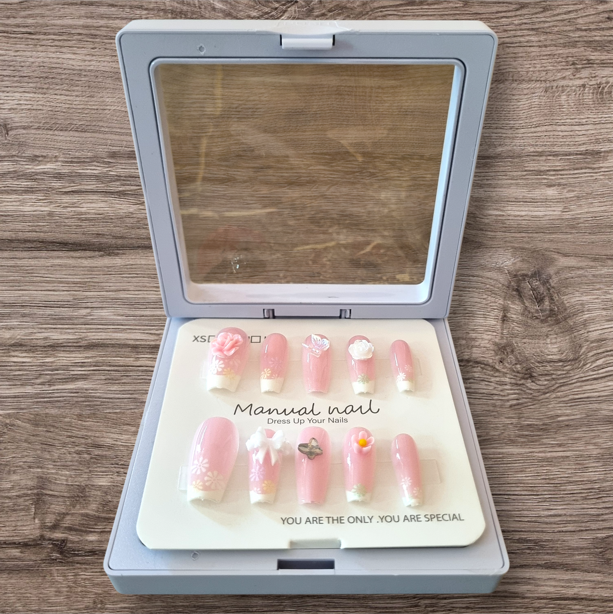 Blush Pink French Tip Press-On Nails
