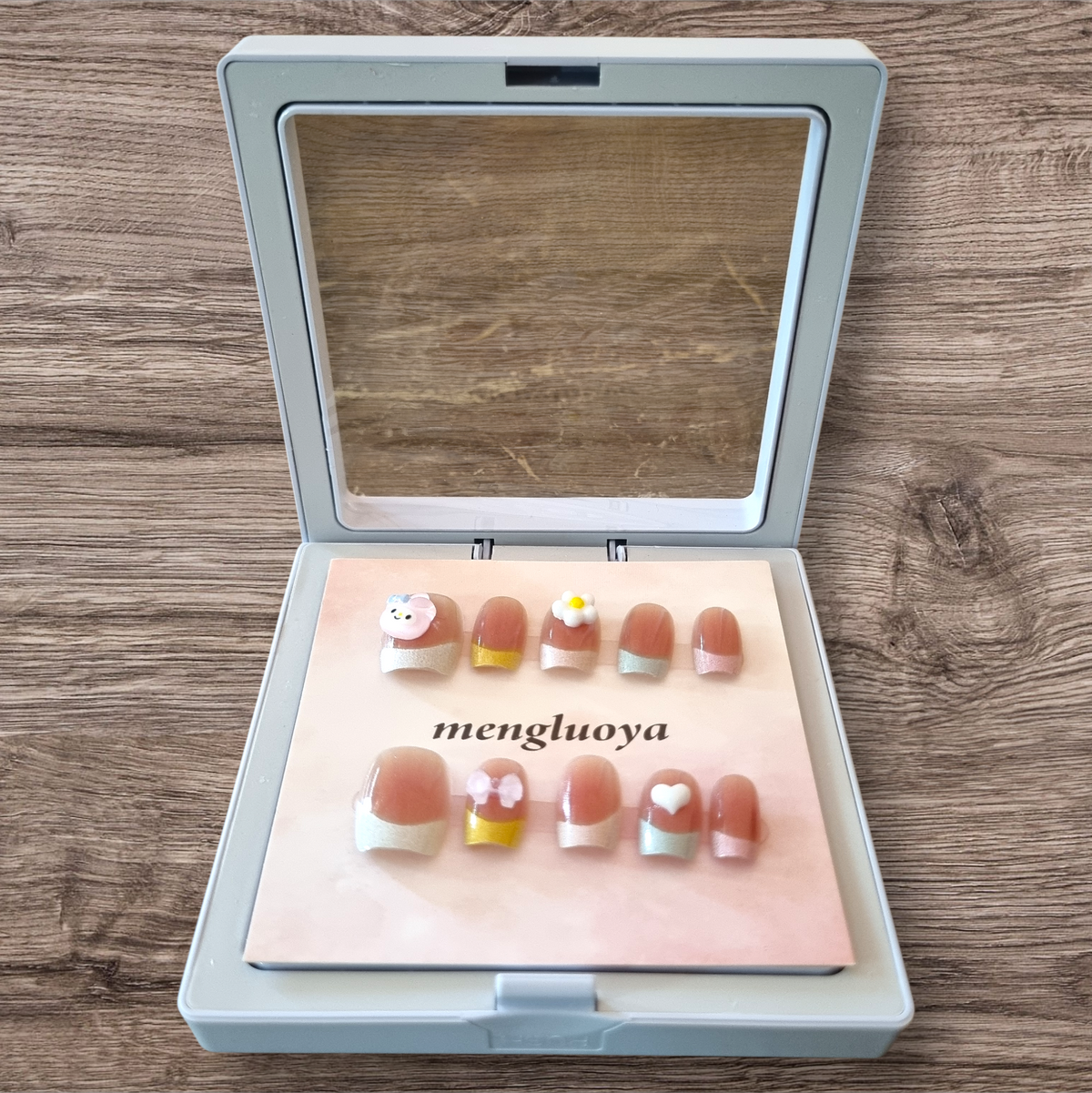 Pastel Garden French Tip Press-On Nails